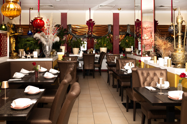 Innenraum des indischen Restaurants GURU München