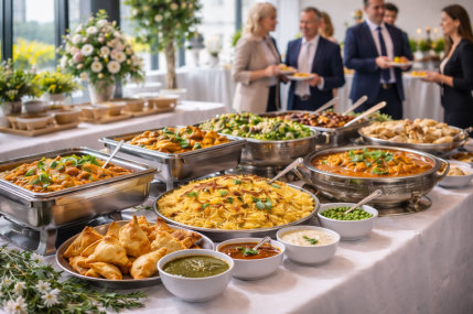 Catering für Firmenevent mit indischen Gerichten